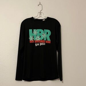 Black Long-Sleeved Hot Buttered Run Technical T-Shirt